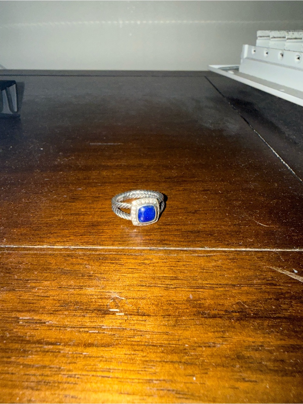 David Yurman Petite Albion Ring Lapis Lazuli Size 7